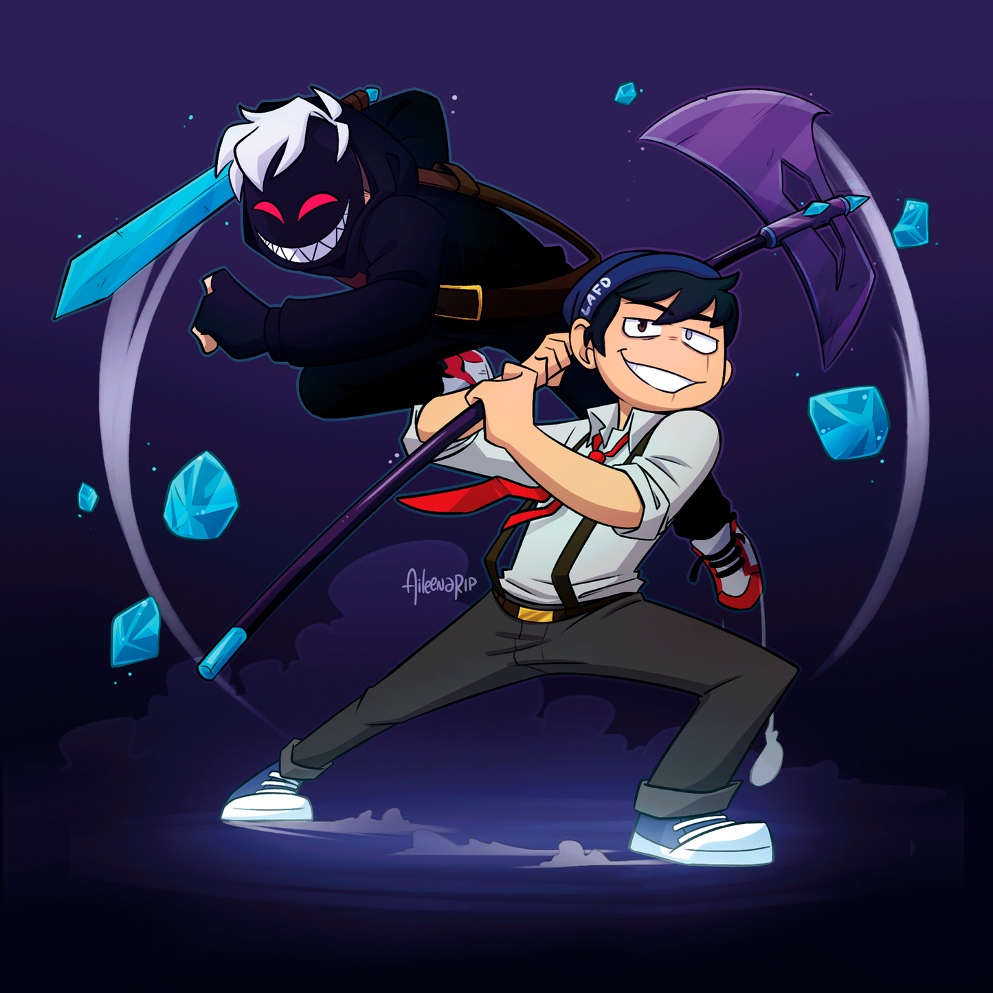 Quackity&Rubius (Las Nevadas - Hermandad Oscura) - PRINT
