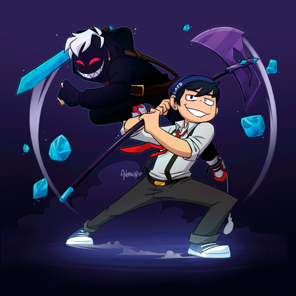 Quackity&Rubius (Las Nevadas - Hermandad Oscura) - PRINT