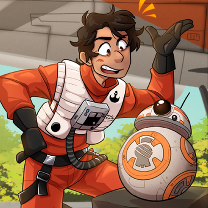 Poe Dameron & BB8 PRINT - STAR WARS